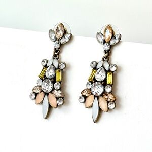 LEE ANGEL for NEIMAN MARCUS Peach Crystal Drop Garden Earrings | NWT